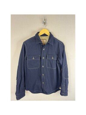 Red Canoe Navy Wool Blend Shirt Jacket Mens Small Heritage Workwear Navy Blue